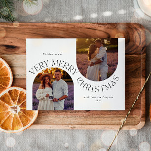 Einfaches modernes Skript minimalistisches Foto Feiertagskarte