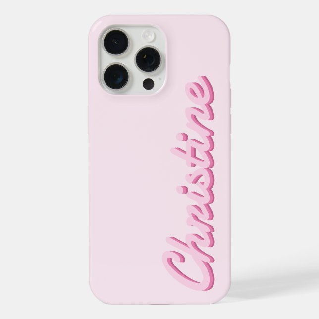 Einfaches modernes Skript Namensmonogramm iPhone Hülle (Rückseite)