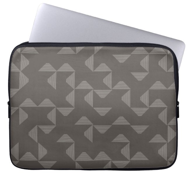 Einfaches, modernes, trendiges geometrisches Muste Laptopschutzhülle (Vorderseite)