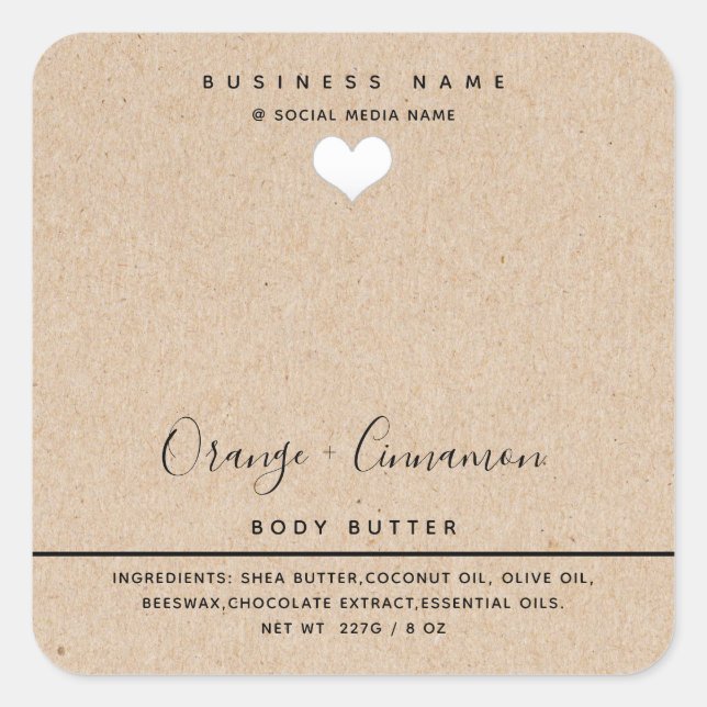 Einfaches, modernes Typografie-Kraftbild Quadratischer Aufkleber (Vorderseite)