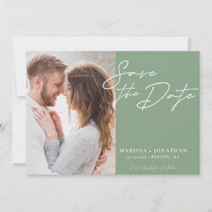 Einfaches modernes Typografisches Foto Save The Date
