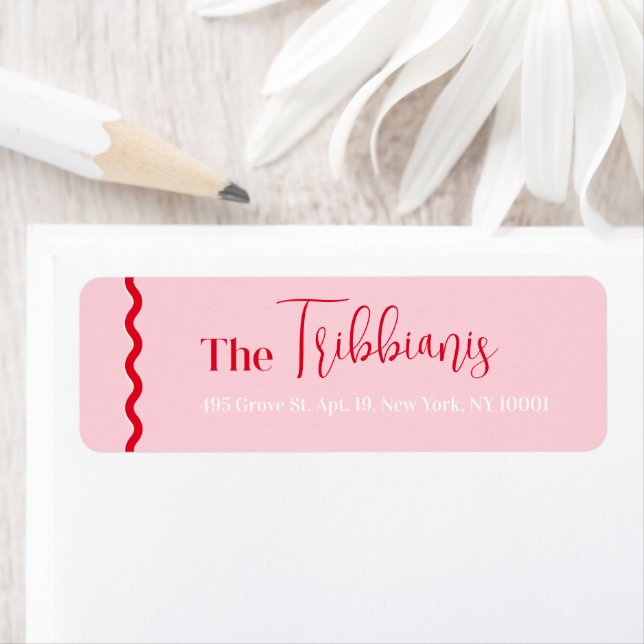 Einfaches, modernes und Minimalistisches rosa Etik (Insitu)