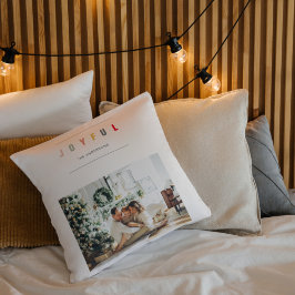 Einfaches modernes WeihnachtsFoto | Feierlicher Ur Kissen