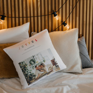 Einfaches modernes WeihnachtsFoto   Feierlicher Ur Kissen