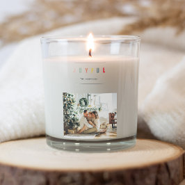 Einfaches modernes WeihnachtsFoto | Feierlicher Ur Quadratischer Aufkleber