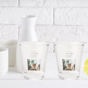 Einfaches modernes WeihnachtsFoto Feierlicher Ur Schnapsglas