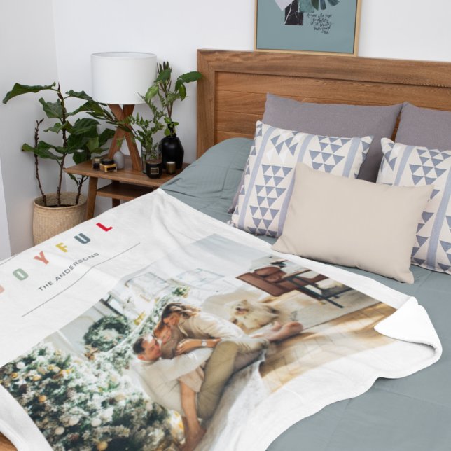 Einfaches modernes WeihnachtsFoto | Feierlicher Ur Sherpadecke (Von Creator hochgeladen)