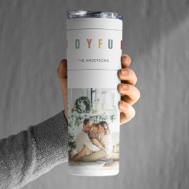 Einfaches modernes WeihnachtsFoto | Feierlicher Ur Thermosbecher