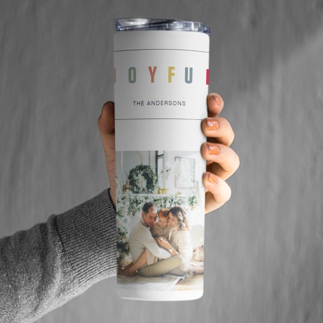 Einfaches modernes WeihnachtsFoto | Feierlicher Ur Thermosbecher (Von Creator hochgeladen)