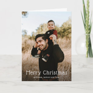 Einfaches modernes Weihnachtsfoto Feiertagskarte
