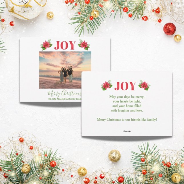 Einfaches, modernes Weihnachtsjubiläum Familienjub Feiertagskarte (Simple, minimal, and modern yet expresses warm Christmas wishes for family and friends)