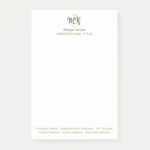 Einfaches, modernes, weißes, elegantes Template Mo Post-it Klebezettel