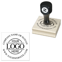 Einfaches modernes Werbeunternehmen Geschäftslogo Gummistempel
