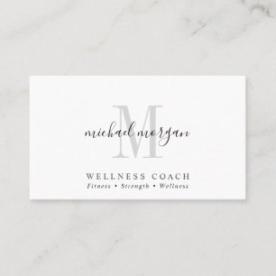 Einfaches Modernes Wohlbefindens-Coach-Script-Mono Visitenkarte