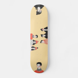 Einfaches, modernes zeichn cooler junger Menschen Skateboard