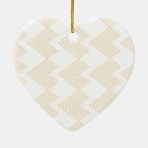 Einfaches, modernes Zickzack Pfeilbild Keramik Ornament