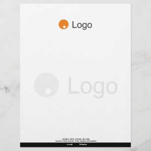 Einfaches monochromes Unternehmen Briefbogen