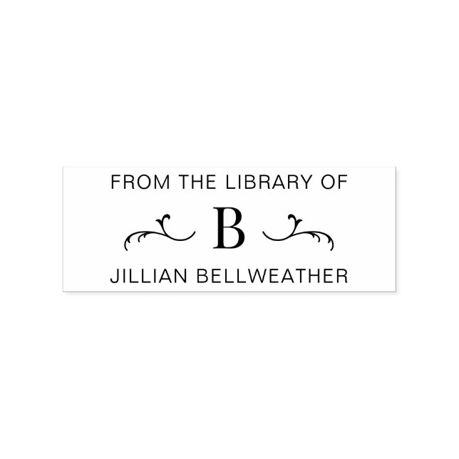 Einfaches Monogramm-Anfangsbuch Gummistempel (Prägung)