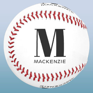 Einfaches monogramm Anfangsbuchstabe Name Personal Baseball