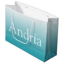 Einfaches Monogramm | Aqua Ombre