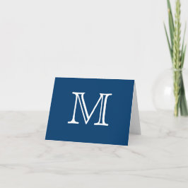 Einfaches Monogramm-blauer weißer freier Raum nach