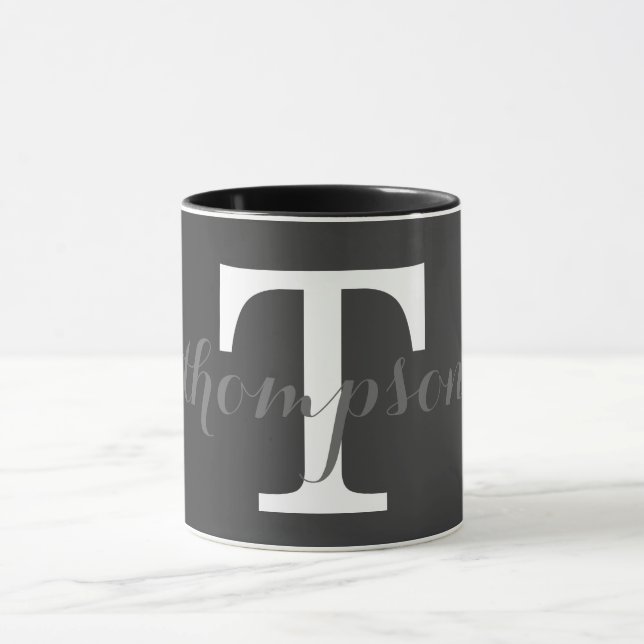 Einfaches Monogramm-Design Tasse (Zentrum)