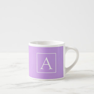 Einfaches Monogramm Dezent rosa/lila Ombre Espressotasse