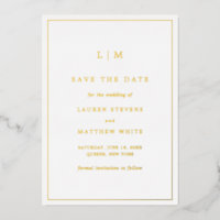 Einfaches Monogramm Elegantes Hochzeit-Sparen Sie 