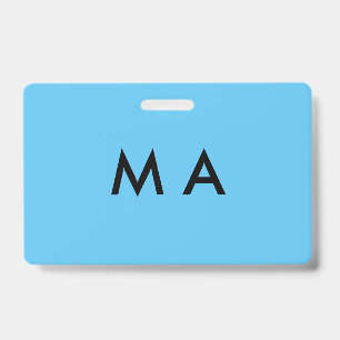 Einfaches Monogramm füge deinen Namensbuchstaben M Ausweis