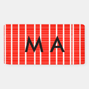 Einfaches Monogramm füge deinen Namensbuchstaben M Banner