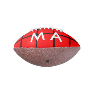 Einfaches Monogramm füge deinen Namensbuchstaben M Football