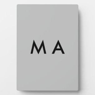 Einfaches Monogramm füge deinen Namensbuchstaben M Fotoplatte