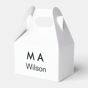 Einfaches Monogramm füge deinen Namensbuchstaben M Geschenkschachtel