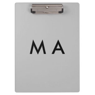 Einfaches Monogramm füge deinen Namensbuchstaben M Klemmbrett
