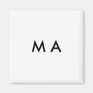Einfaches Monogramm füge deinen Namensbuchstaben M Magnet