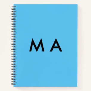 Einfaches Monogramm füge deinen Namensbuchstaben M Notizbuch