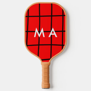 Einfaches Monogramm füge deinen Namensbuchstaben M Pickleball Schläger
