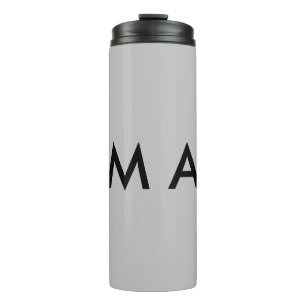 Einfaches Monogramm füge deinen Namensbuchstaben M Thermosbecher