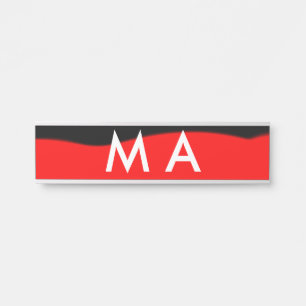 Einfaches Monogramm füge deinen Namensbuchstaben M Türschild
