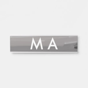 Einfaches Monogramm füge deinen Namensbuchstaben M Türschild