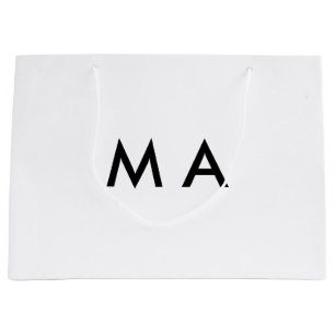 Einfaches Monogramm fügen Sie Ihren Namensbuchstab Große Geschenktüte
