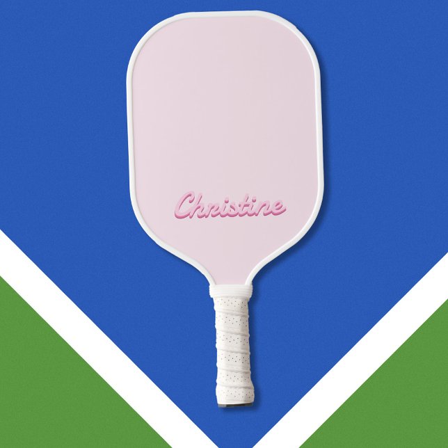 Einfaches Monogramm für moderne Skriptnamen Pickleball Schläger (Von Creator hochgeladen)