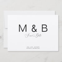 Einfaches Monogramm Kraftpapier Hochzeit Vormerkun