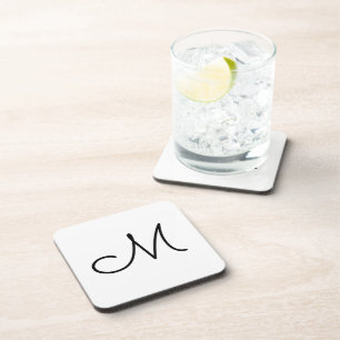 einfaches monogramm Logo, personalisiert Getränkeuntersetzer