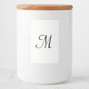 einfaches monogramm Logo, personalisiert Lebensmitteletikett