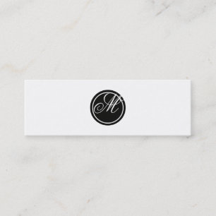 Einfaches Monogramm Mini Visitenkarte