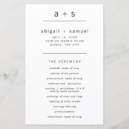 Einfaches Monogramm-Minimalistisch-Modernes Hochze