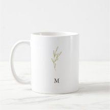 Einfaches Monogramm Minimalistischer Oliven Grün B