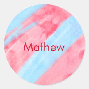 einfaches Monogramm mit Anfangsbuchstaben, fügen S Runder Aufkleber