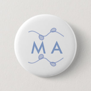 Einfaches Monogramm mit Ihrem Namensbuchstaben bla Button